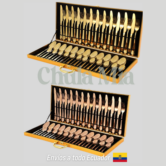 Juego de Cubiertos Acero Inox.  48 PZ.